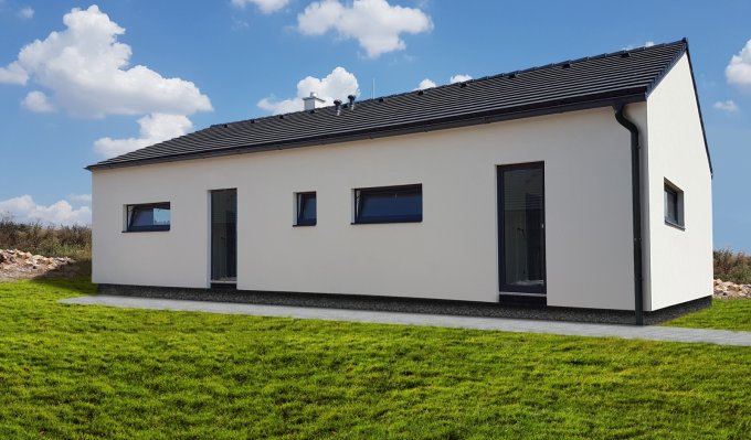 Reference realizované dřevostavby - moderní bungalov 5+kk ve Skaličce u Hradce Králové